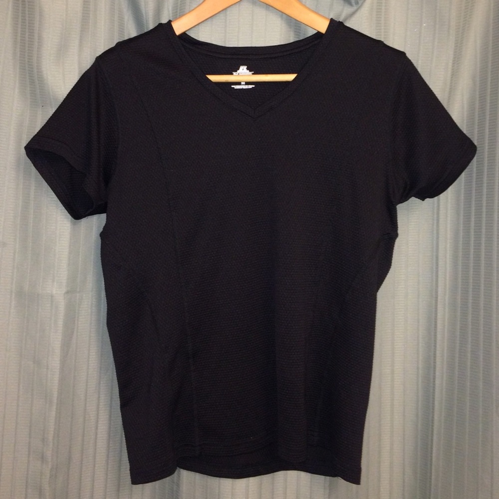 Black V-Neck Dry Fit